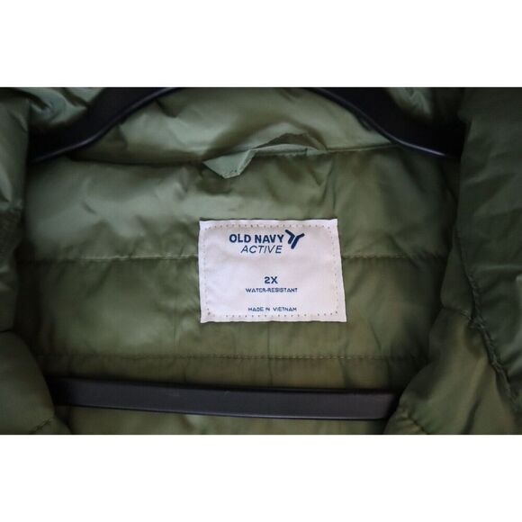 Old Navy Active 471605 Women Sz 2X Olive Green WR Lightweight Quilted Jacket - Picture 3 of 6